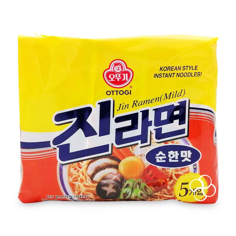 Ottogi Jin Ramen Mild Instant Noodles 5 x 120g