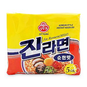 Ottogi Jin Ramen Mild Instant Noodles 5 x 120g