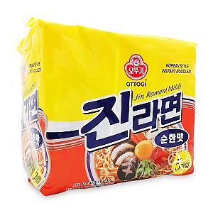 Ottogi Jin Ramen Mild Instant Noodles 5 x 120g